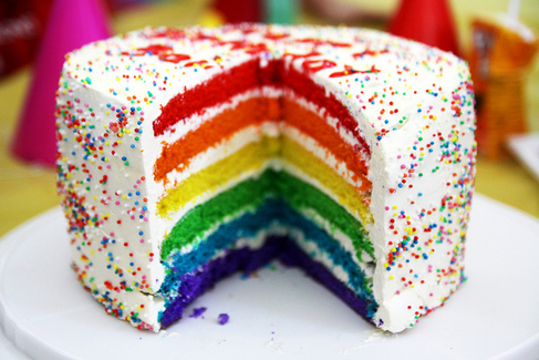 Rainbow Cake Lembut Ala Resep Bunda